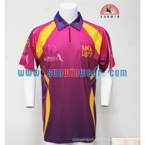 Popular new fashion custom design darts polo shirt wholesale darts jersey